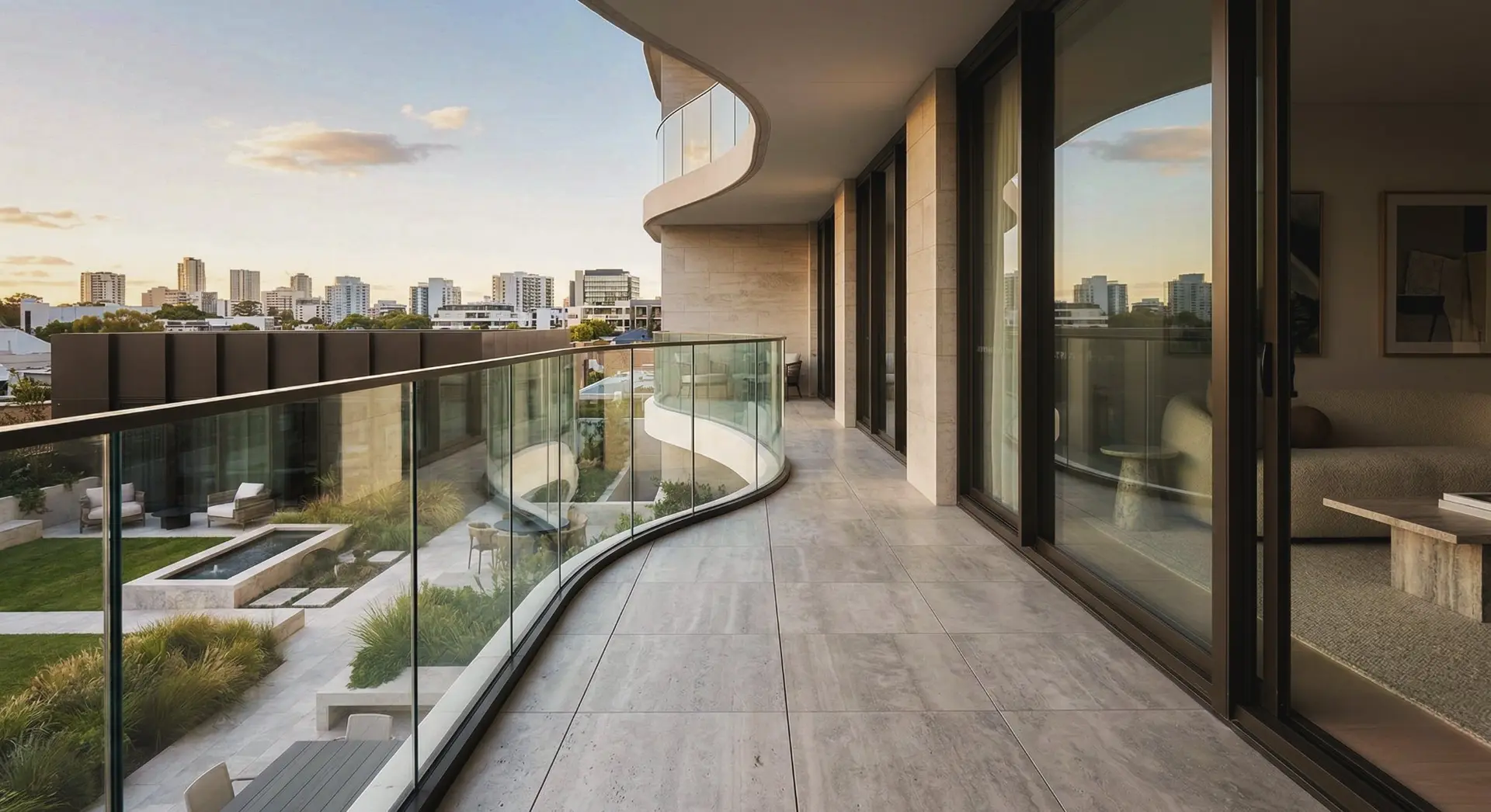 FS 3000 – Balustradă din sticlă cu profil de bază · Galerie de produs 2