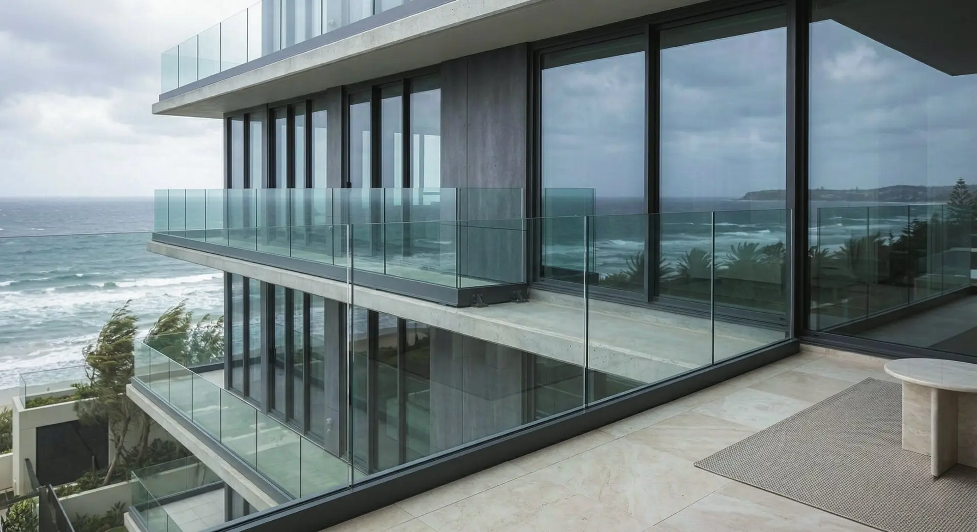 FS 3000 – Balustradă din sticlă cu profil de bază · Galerie de produs 4